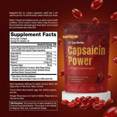 Cardivita® Capsaicina Activa en 60 capsulas  Apoyo diario para tu presión arterial y tu tranquilidad